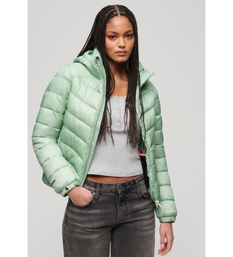 W5011651A Veste matelassée à capuche Fuji (S), Casuel, Vert, Nylon, Manche longue - Superdry - Modalova