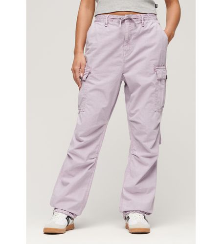 W7011070A Pantalon cargo à taille basse For lilac (26/32), Casuel, Violet, Coton - Superdry - Modalova