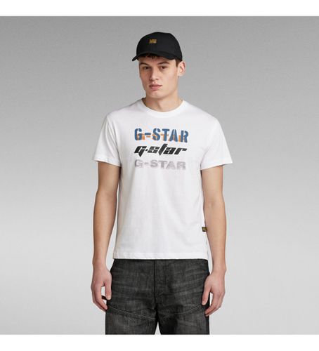 D25015-336-110 T-shirt à triple logo (XS), Casuel, Manche courte, Le coton biologique, Durable - G-Star - Modalova