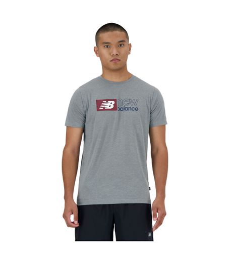 MT41071 Sport Essentials - T-shirt graphique Heathertech (M), Casuel, Multisport, Polister recyclé, Durable - New Balance - Modalova