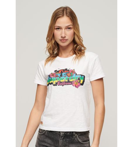 W1011390A T-shirt à autocollants Cali (XS), Casuel, Coton, Manche courte - Superdry - Modalova