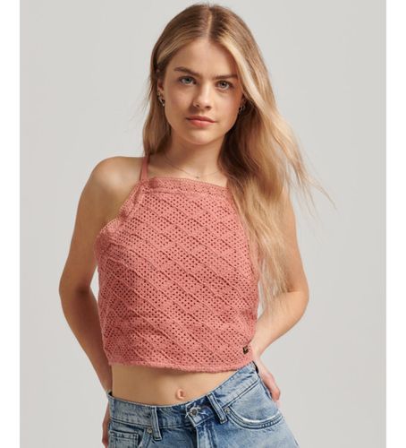 W6011620A Top court vintage en crochet (M), Casuel, Coton, Sans manches / bretelles - Superdry - Modalova