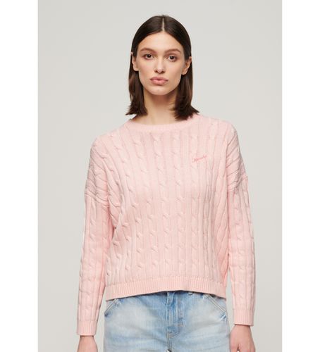 W6110492A Pull tressé en tricot vintage (XXS), Casuel, Coton, Manche longue - Superdry - Modalova