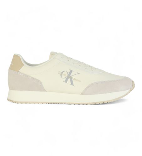 YM0YM01032 Baskets Retro Runner beiges (45), Plat, Lacets, Casuel - Calvin Klein Jeans - Modalova