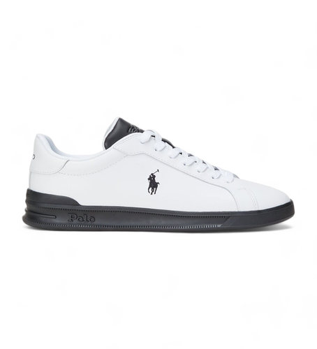 Low Top Lace leather trainers (41), Cuir, Blanc, Plat, Lacets, Casuel - Polo Ralph Lauren - Modalova