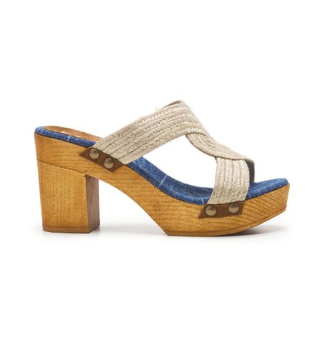 Sandales croisées beiges - Hauteur du talon 9cm (41), Cuir, 8 à 10 cm, Aucun, Casuel - Lois Jeans - Modalova