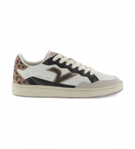 Smash Animal Pop Leather Sneakers (36), Cuir, Blanc, Plat, Lacets, Casuel - Victoria - Modalova