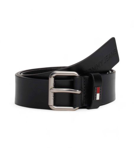 AM0AM12647 Ceinture en cuir avec boucle roulante noire (100 cm), Casuel - Tommy Jeans - Modalova