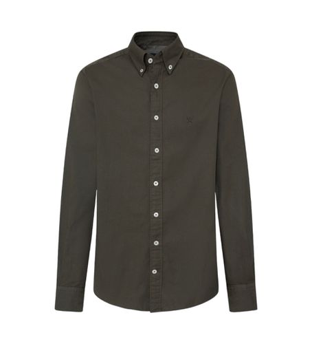 HM3010028 Chemise Oxford verte (XL), Casuel, Fête, Coton, Classique, Manche longue - Hackett London - Modalova