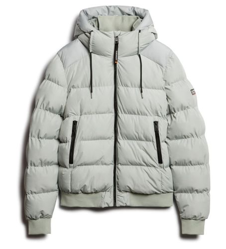 M5011904A Bomber Sports Puffer (L), Casuel, Gris, Polister recyclé - Superdry - Modalova