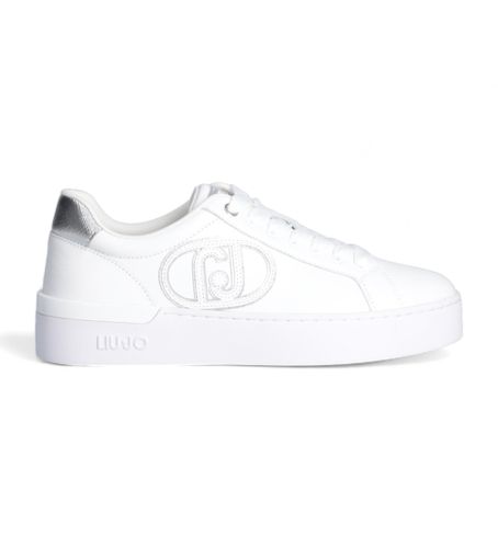 BA4041PX02601111 Baskets en cuir avec grand logo (36), Plat, Lacets, Casuel - Liu Jo - Modalova