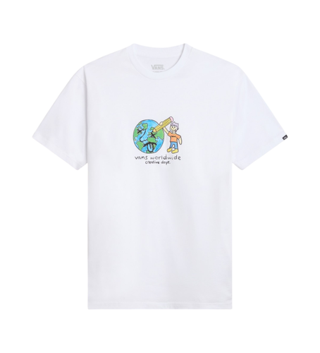 VN000KA4WHT1 T-shirt Creative Dept (M), Casuel, Coton, Manche courte - Vans - Modalova