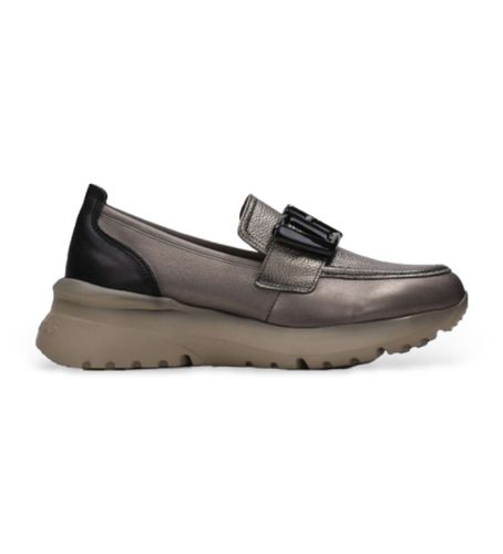 HI233135 Mocassins en cuir sport plomb (38), Plat, Aucun, Casuel, Gris - Hispanitas - Modalova