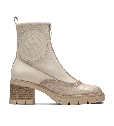 HI233110 Everest Bottines en cuir - Hauteur du talon 6,5 cm (35), Beige, 5 à 8 cm, Fermeture éclair, Casuel - Hispanitas - Modalova