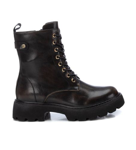 MARRON Bottines 142977 marron (38), Plat, Lacets, Fermeture éclair, Casuel - Xti - Modalova