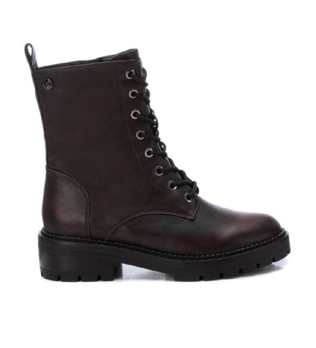 MARRON Bottines 143090 marron (37), Plat, Lacets, Fermeture éclair, Casuel - Xti - Modalova