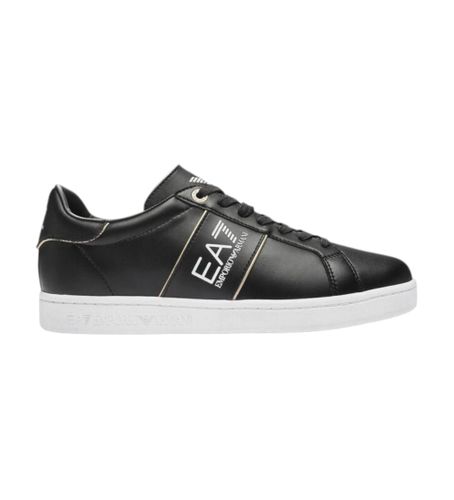 Unisex. X8X102_XK346 Classic Logo Leather Sneakers (44), Cuir, Noir, Plat, Lacets, Casuel - EA7 - Modalova