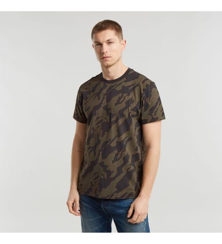 D25082-C334-G739 Island Camo T-shirt (S), Casuel, Manche courte, Le coton biologique, Durable - G-Star - Modalova