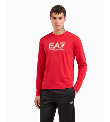 DPT64_PJVQZ T-shirt à manches longues et col ras du cou en coton extensible Visibilité (XS), Casuel, Sport, Multispor - EA7 - Modalova