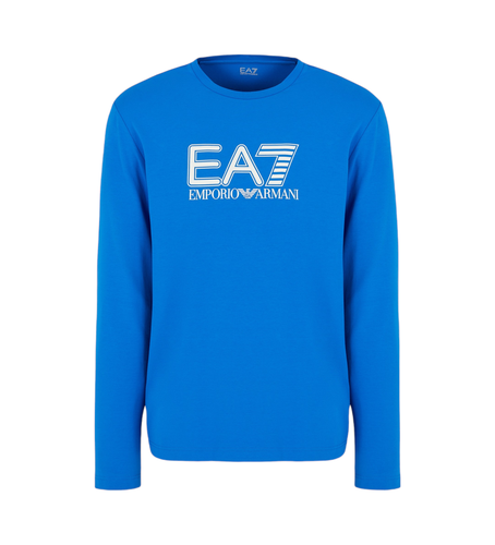 DPT64_PJVQZ T-shirt à manches longues et col rond en coton extensible Visibilité (L), Casuel, Sport, Multisport, Manch - EA7 - Modalova