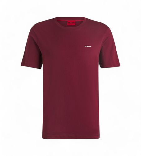 T-shirt en coton tricoté marron (S), Grenat, Manche courte - HUGO - Modalova