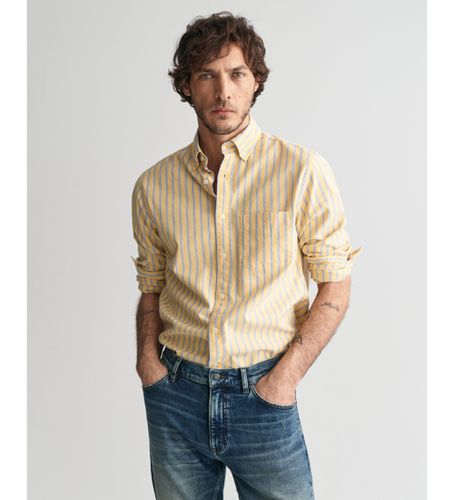 Chemise Oxford à coupe régulière, rayures jaunes Archive (L), Casuel, Manche longue, Le coton biologique, Durable - Gant - Modalova