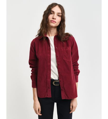 Chemise en velours côtelé marron à coupe régulière (34), Casuel, Grenat, Coton, Manche longue - Gant - Modalova