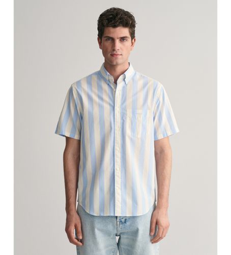 Chemise Regular Fit Parasol Short Sleeve Poplin Striped Poplin , (L), Blanc, Bleu, Casuel, Coton, Manche - Gant - Modalova