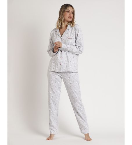 Pyjama ouvert à manches longues Bunnies On The Moon (M), Homewear, Coton, Manche longue - Admas - Modalova