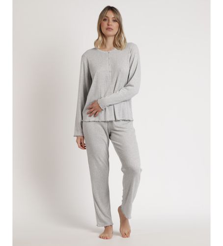 Pyjama - Top à manches longues en côtes douces - (S), Homewear, Coton, Manche longue - Admas - Modalova