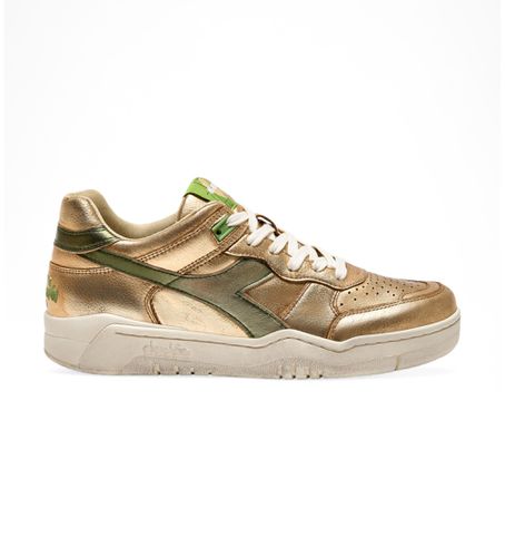 Baskets en cuir B.560 Metallic golden (37), Doré, Plat, Lacets, Casuel - Diadora - Modalova