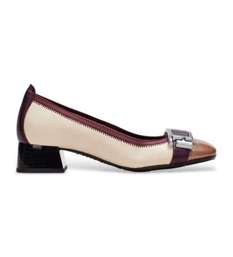 CHI243670 Chaussures en cuir Manila Vino-Milk (36), Plat, Aucun, Casuel - Hispanitas - Modalova