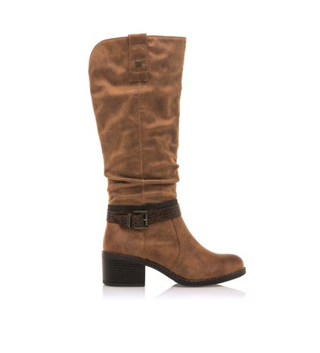 Bottes Persea marron (36), Tissu, 5 à 8 cm, Fermeture éclair, Casuel - MTNG - Modalova