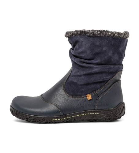 N7583CZ0005_0B0 Bottines en cuir N758 (40), Plat, Fermeture éclair, Casuel, Marine - El Naturalista - Modalova