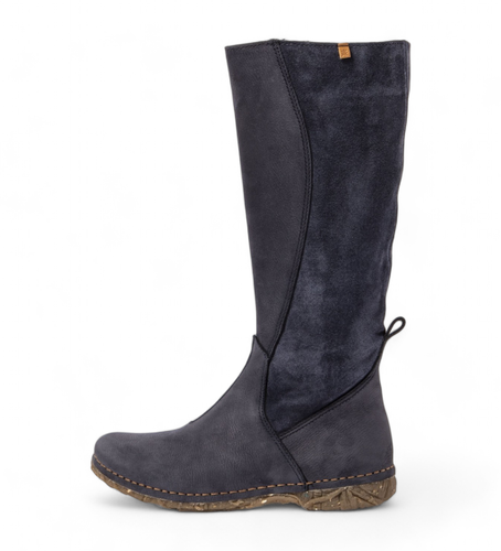 NF005_0B0 Bottes en cuir N5474 (36), Plat, Fermeture éclair, Casuel, Marine - El Naturalista - Modalova