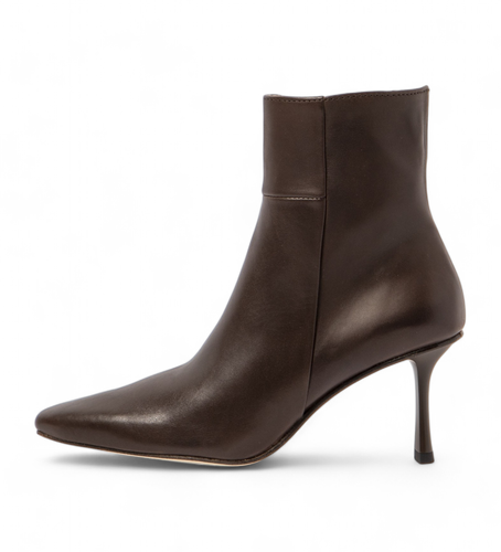 Bottines en cuir marron S3195 (38), 8 à 10 cm, Fermeture éclair, Casuel - Neosens - Modalova