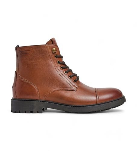 PMS50245 Bottines en cuir marron Fred Land (40), Plat, Lacets, Fermeture éclair, Casuel - Pepe Jeans - Modalova