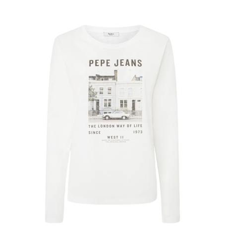 PL505977 T-shirt Gwen (XS), Casuel, Coton, Manche longue, Durable - Pepe Jeans - Modalova