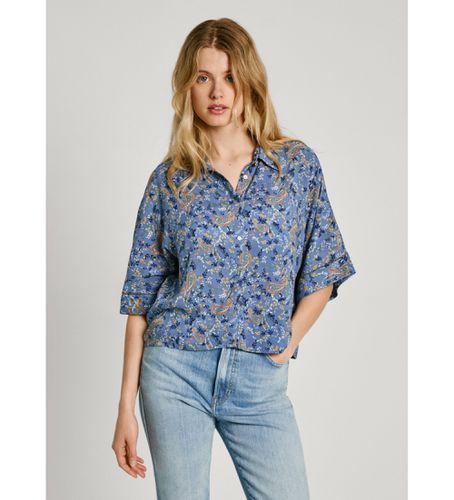 PL304876 Chemise bleue à coupe décontractée et imprimé paisley (XS), Casuel, Modal, Manche 3/4 - Pepe Jeans - Modalova