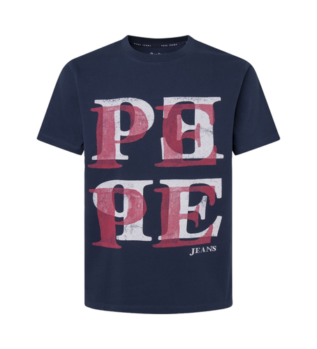 PM509634 T-shirt Sohan (XS), Casuel, Manche courte, Le coton biologique, Durable, Marine - Pepe Jeans - Modalova