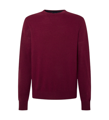 HM703246 Pull Merino Cash Mix marron (S), Casuel, Grenat, Laine, Manche longue - Hackett London - Modalova