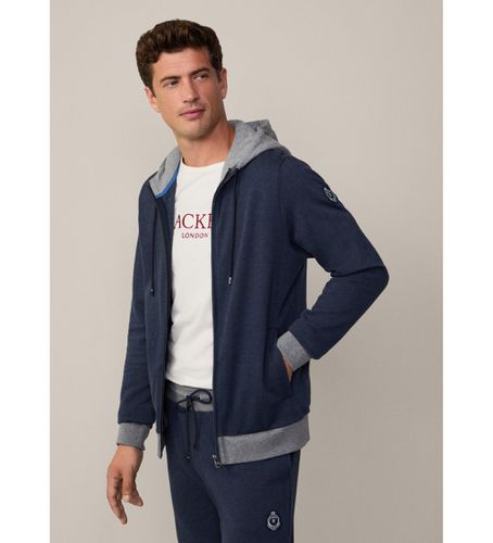 HM581287 Sweatshirt Heritage Hb Jacq (L), Casuel, Coton, Marine - Hackett London - Modalova