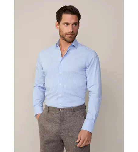 HM3010095 Chemise à rayures stretch bleue (S), Casuel, Coton, Manche longue - Hackett London - Modalova