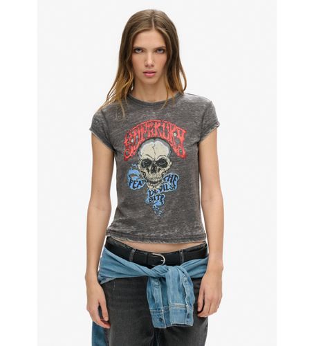 W1011544A T-shirt Biker Rock (S), Casuel, Polyester, Manche courte - Superdry - Modalova