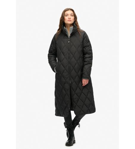 W5011796A Veste matelassée extra longue avec doublure noire (S), Casuel, Polyester, Durable - Superdry - Modalova