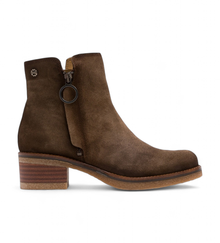 Bottines en cuir Gleda marron (36), 5 à 8 cm, Fermeture éclair, Casuel - Porronet - Modalova