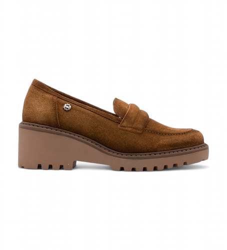 Mocassins en cuir Laia marron (37), 5 à 8 cm, Aucun, Casuel, Fête, Classique - Porronet - Modalova