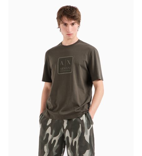 DZTHBZJ9JZ1832 T-shirt en coton à coupe régulière avec maxi-patch avec logo ASV (L), Casuel, Manche courte - Armani Exchange - Modalova