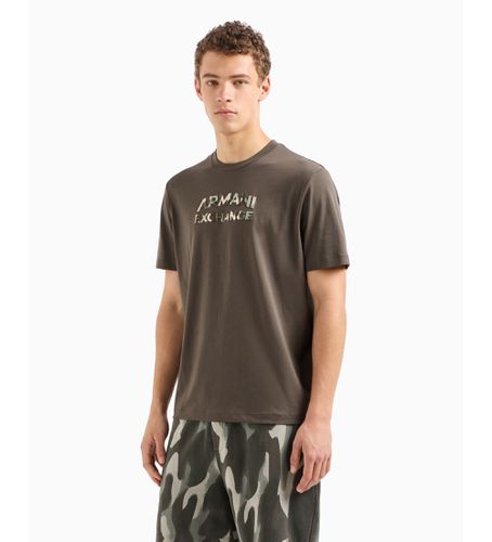 DZTHCZJBYZ1897 T-shirt à coupe régulière avec logo camouflage en coton ASV (L), Casuel, Manche courte - Armani Exchange - Modalova