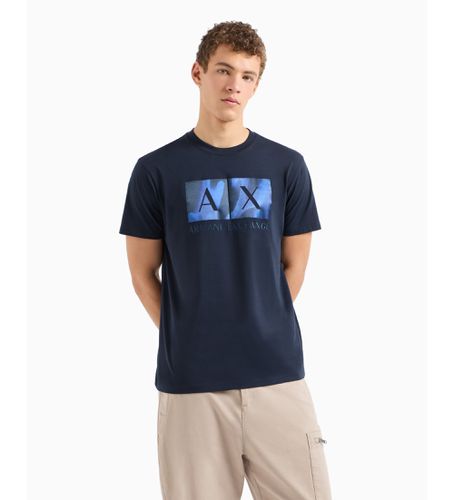 DZTHFZJH4Z1510 T-shirt à coupe régulière, imprimé d'un logo abstrait, en coton ASV (L), Casuel, Man - Armani Exchange - Modalova